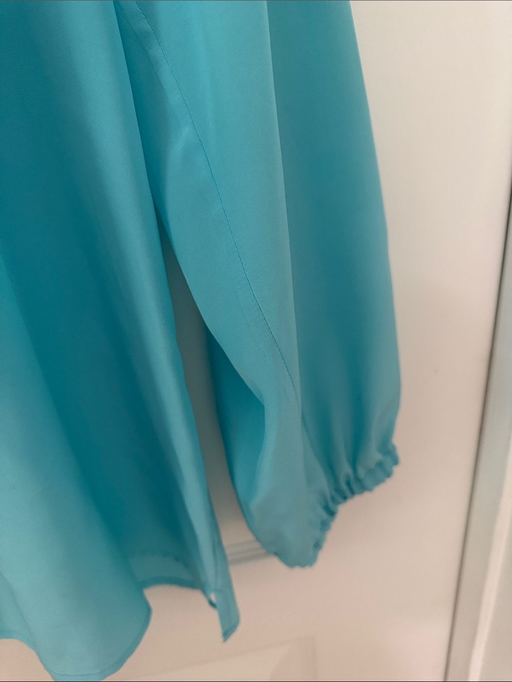 Lilly Pulitzer Turquoise Long-Sleeve Blouse medium - Picture 4 of 6